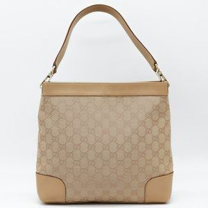 Gucci‎ Beige GG Canvas Shoulder Bag